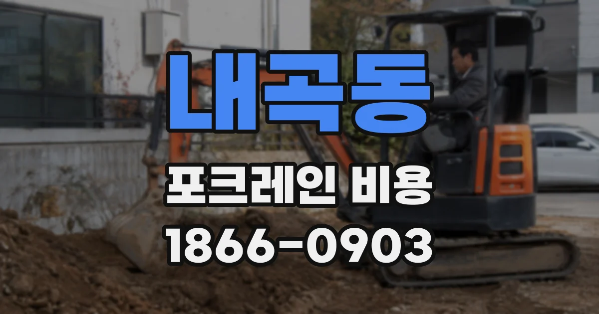 내곡동 포크레인 비용