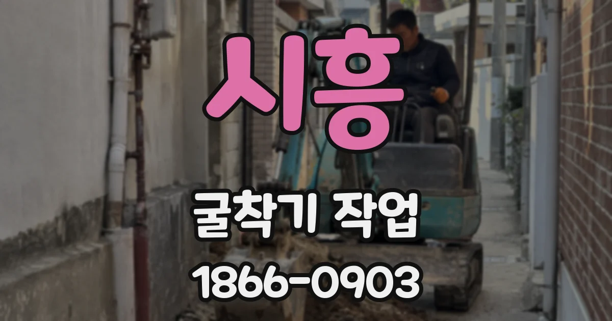 시흥 굴착기 작업
