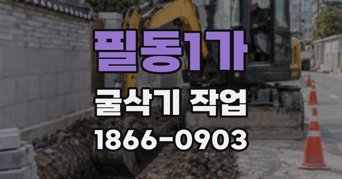 필동1가 굴삭기 작업