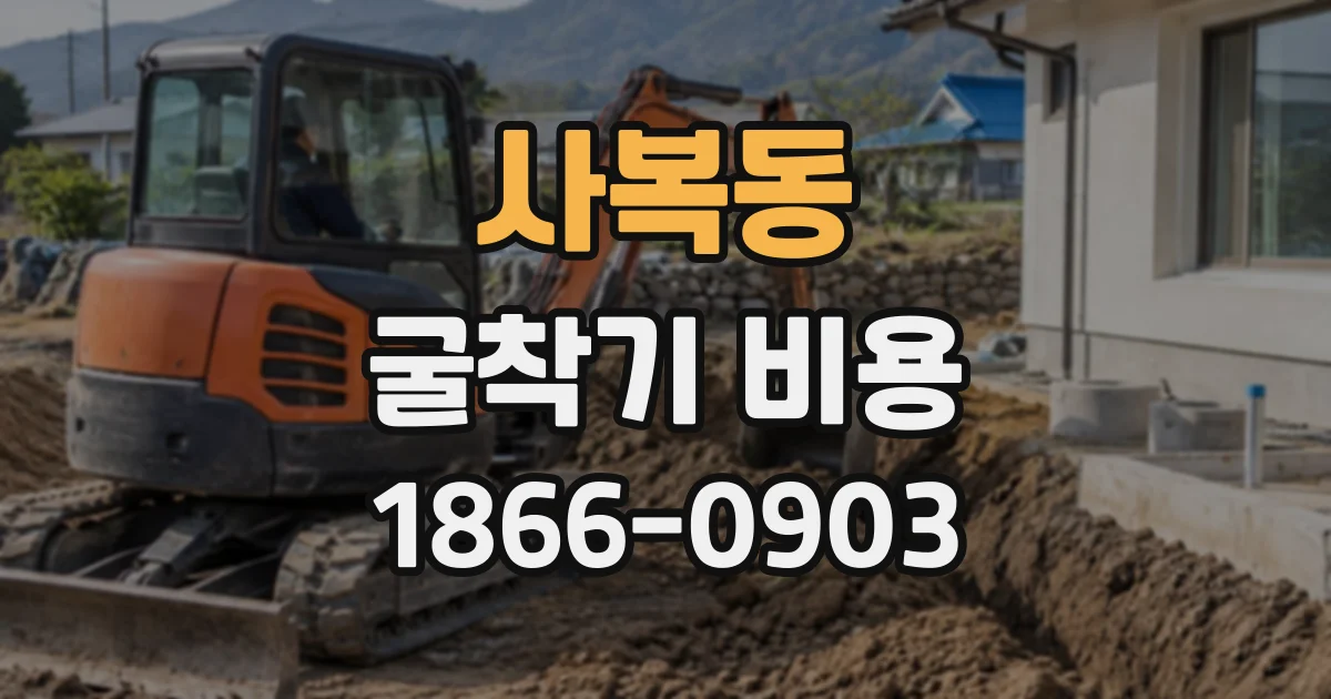 사복동 굴착기비용