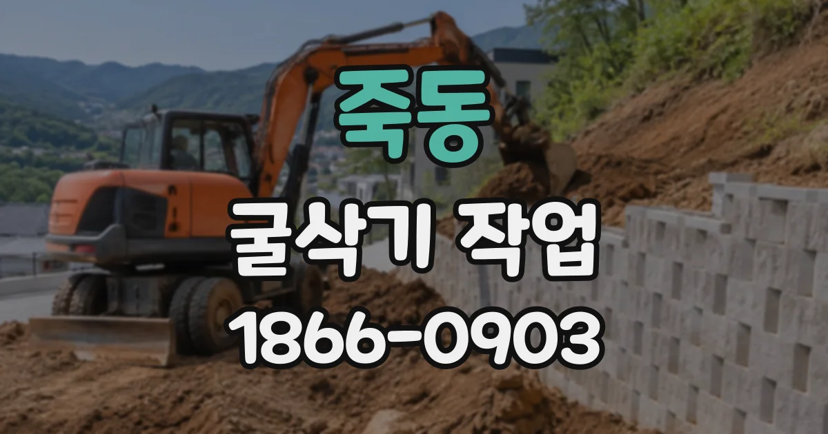 죽동 굴삭기작업