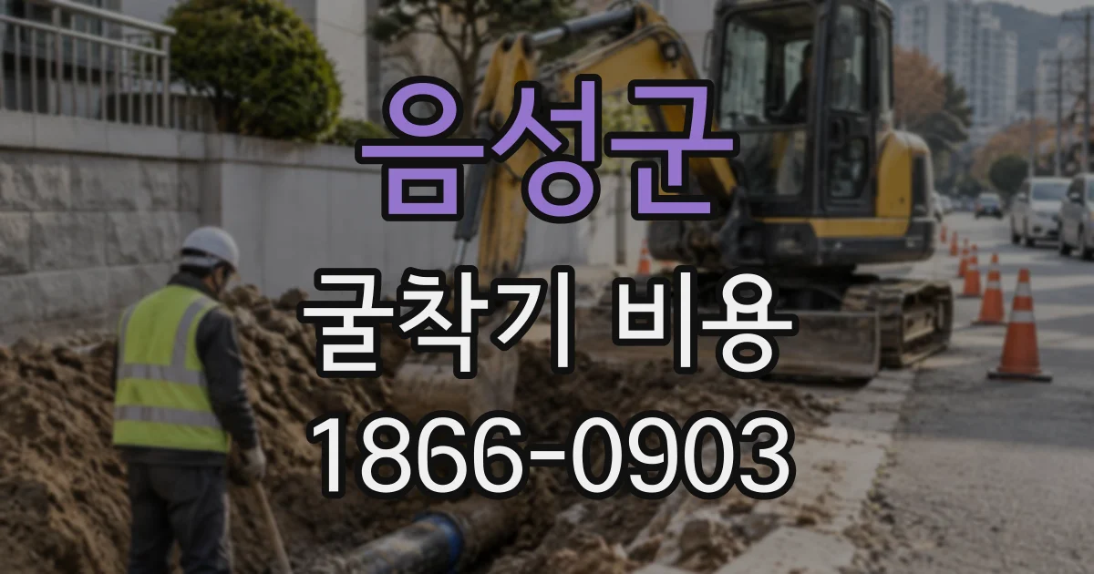 음성군 굴착기비용