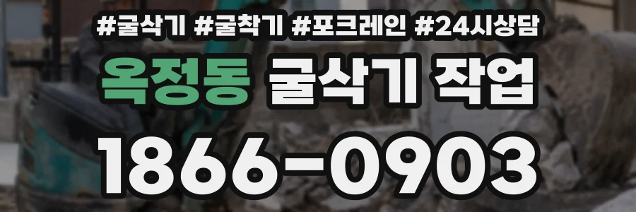 옥정동 굴삭기 작업