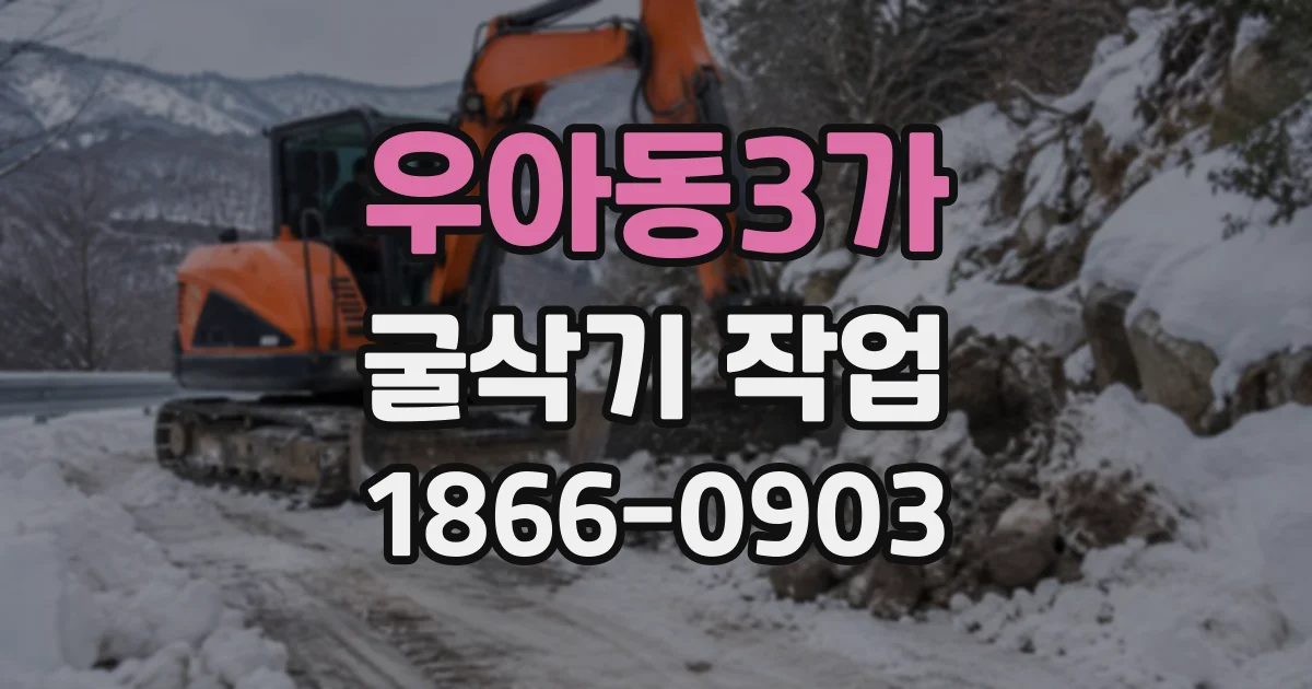 우아동3가 굴삭기작업