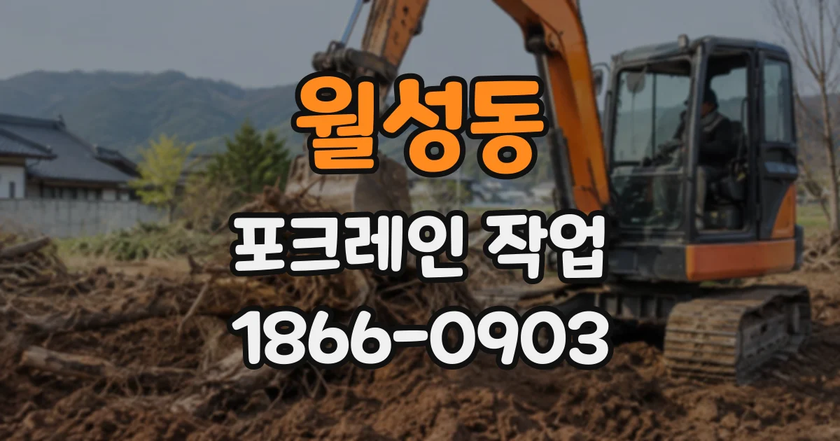 월성동 포크레인작업