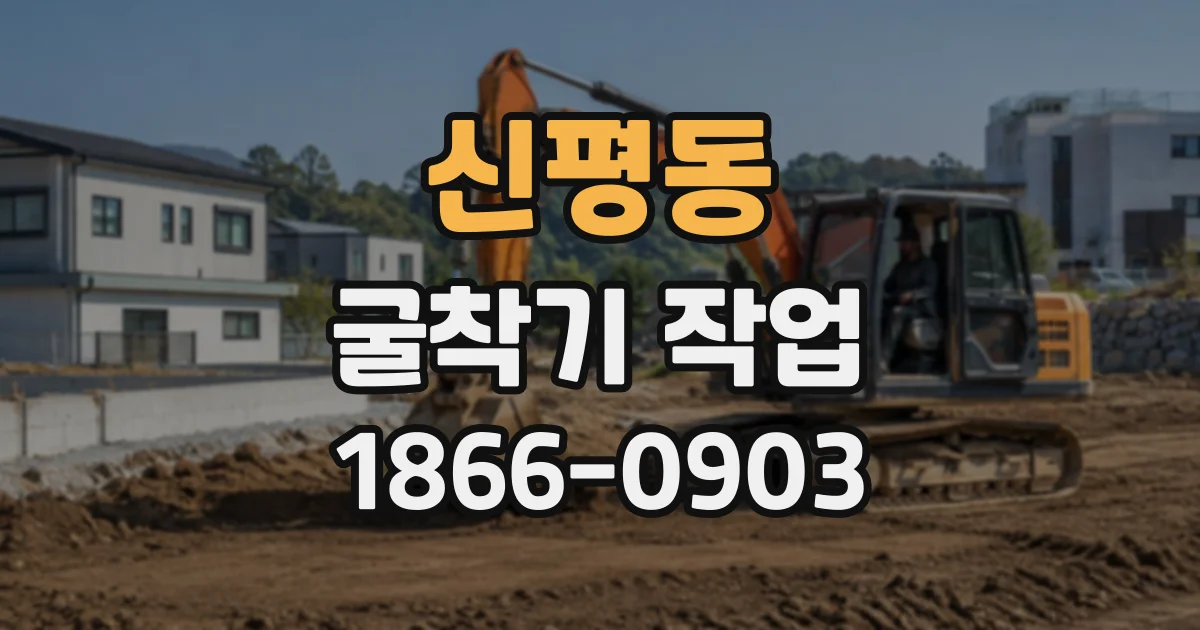 신평동 굴착기작업