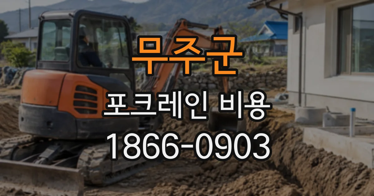 무주군 포크레인비용
