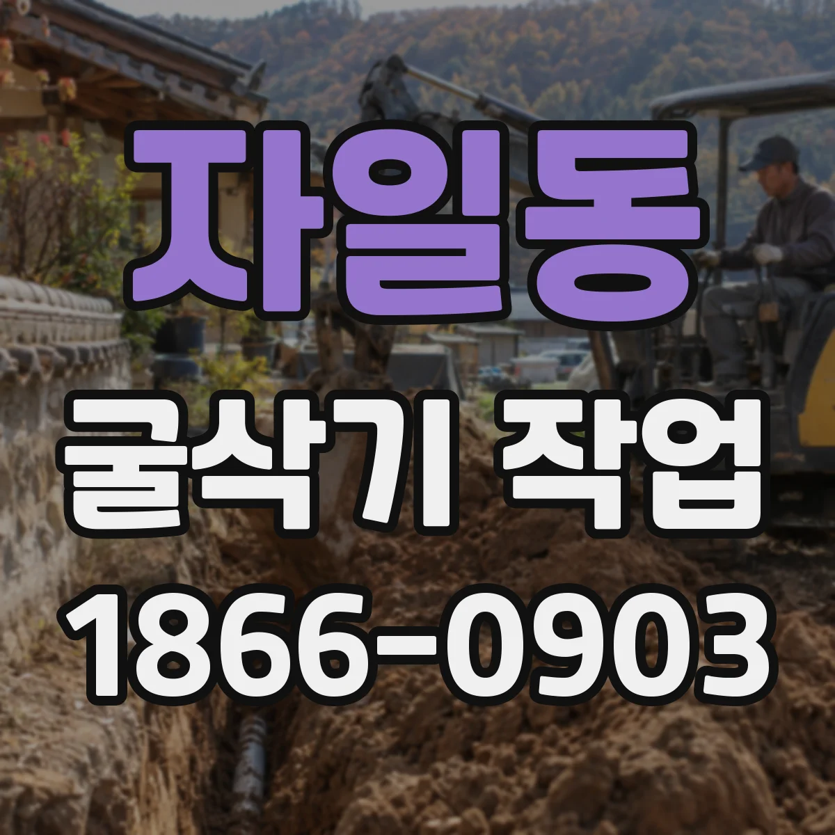 자일동 굴삭기 작업