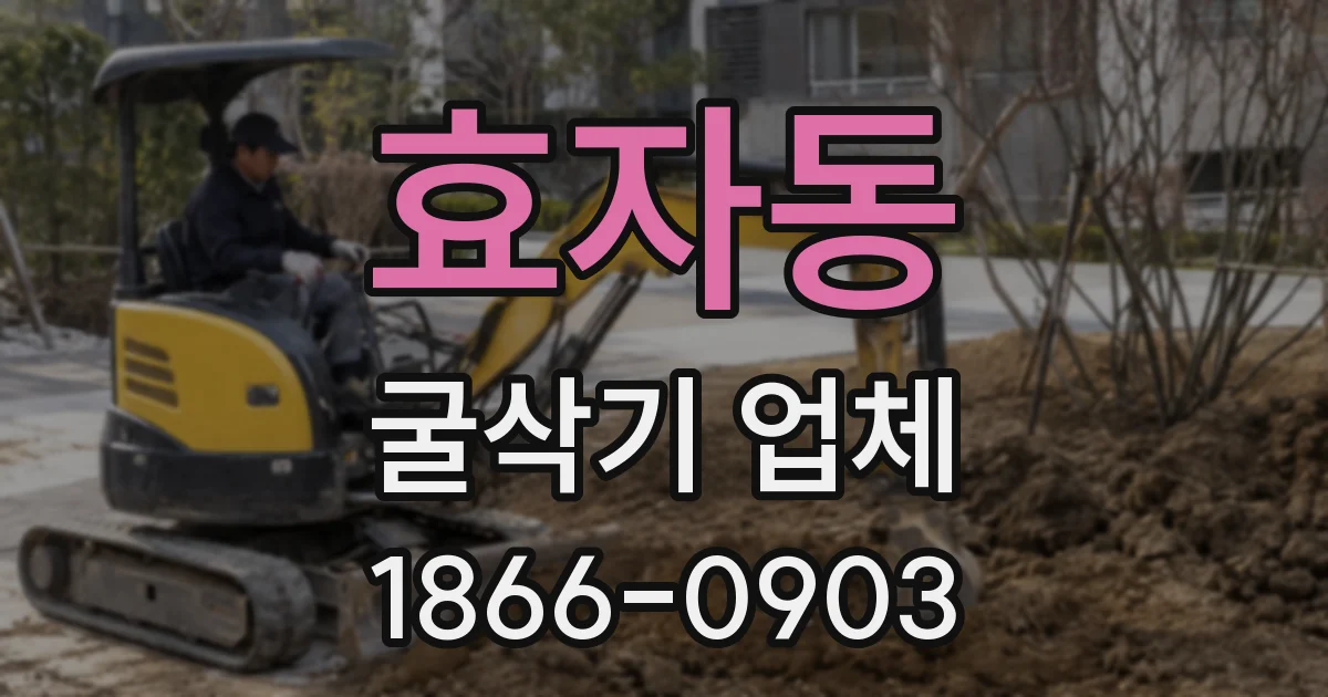 효자동 굴삭기 업체