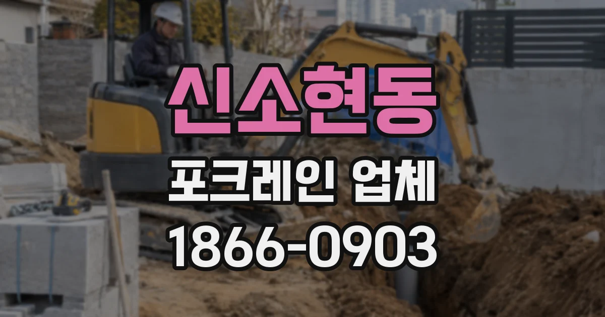 신소현동 포크레인 업체