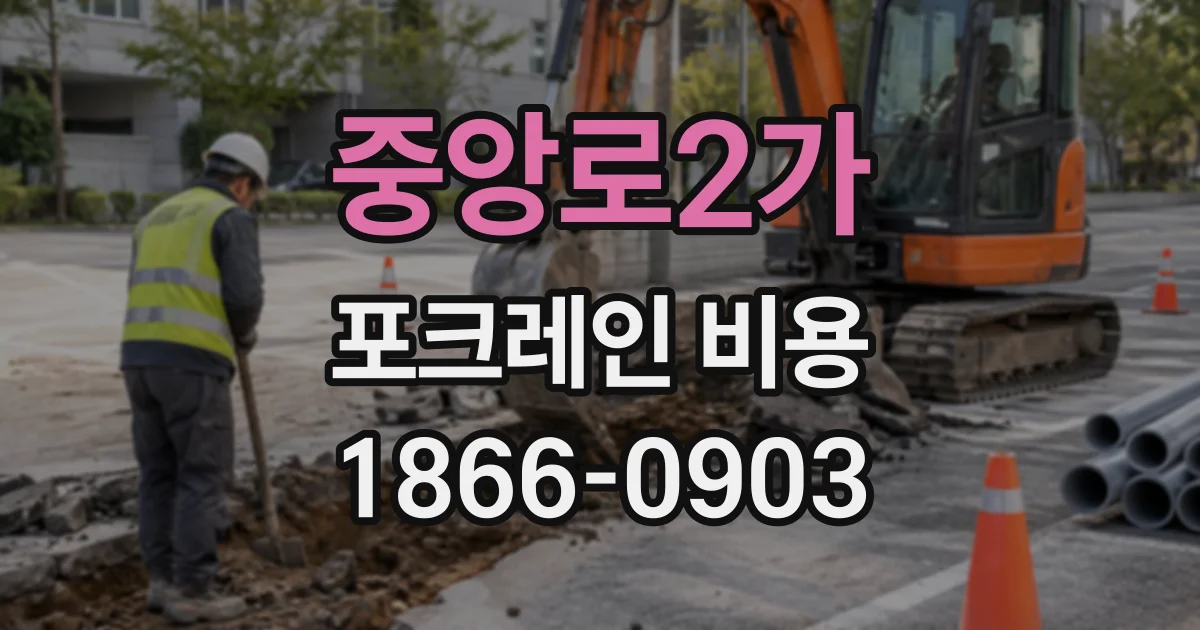 중앙로2가 포크레인비용