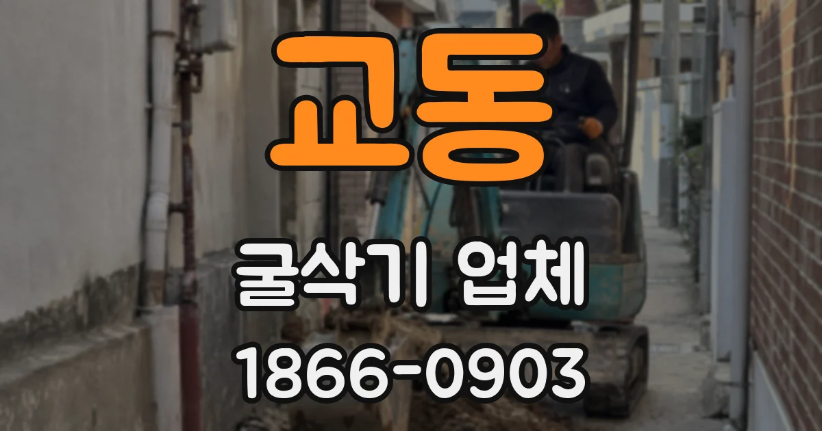 교동 굴삭기 업체