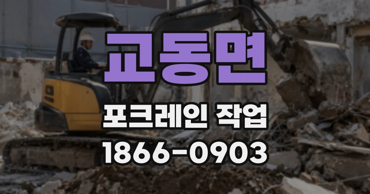 교동면 포크레인 작업