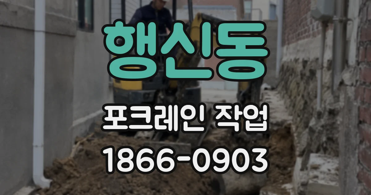 행신동 포크레인 작업