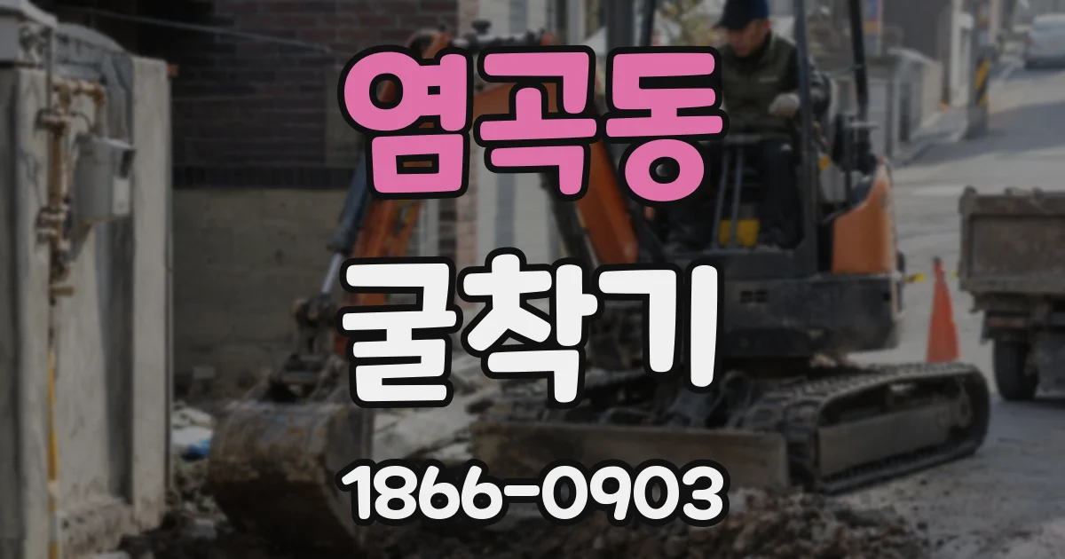 염곡동 굴착기