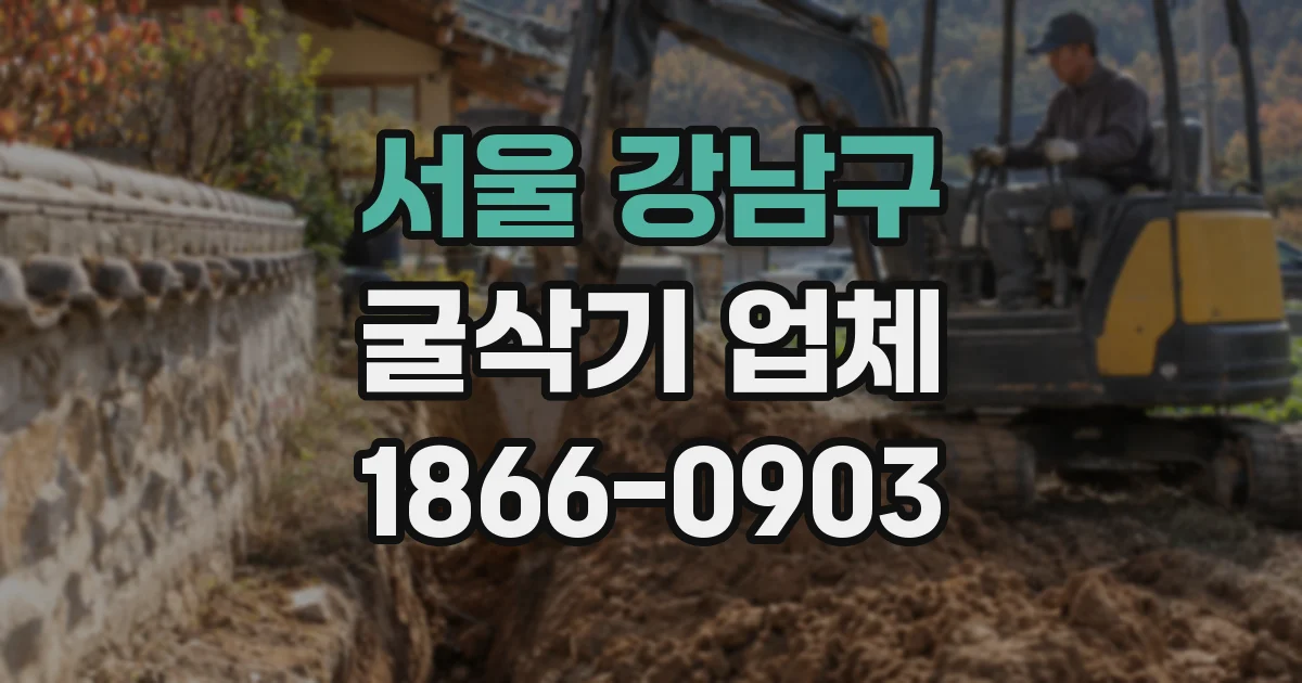 서울 강남구 굴삭기 업체