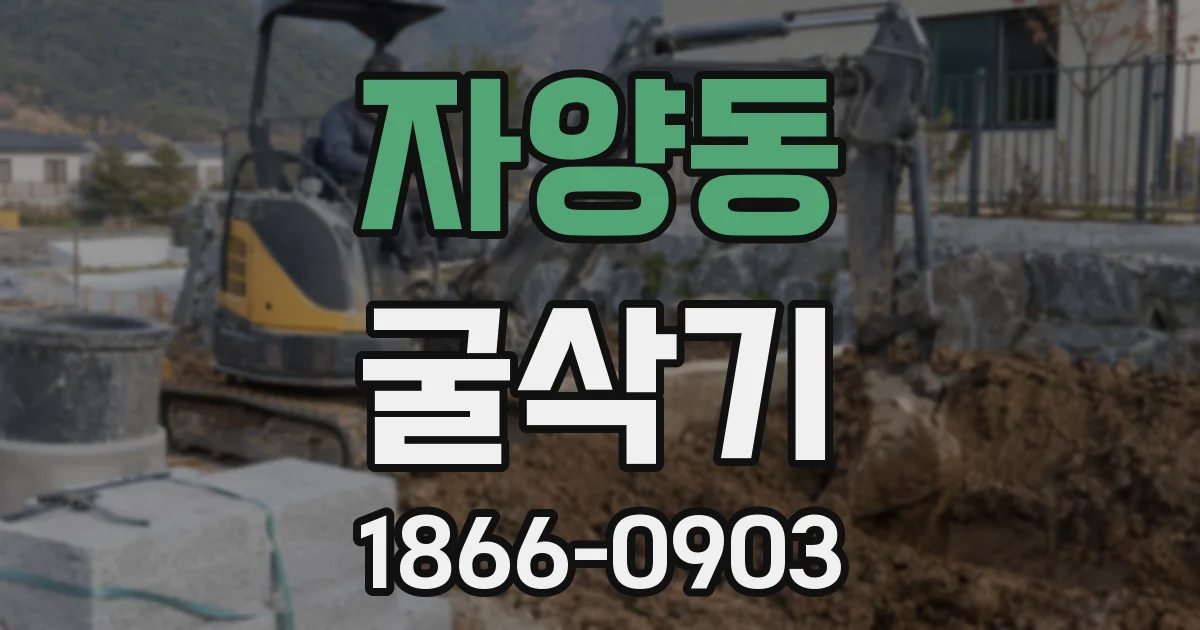 자양동 굴삭기