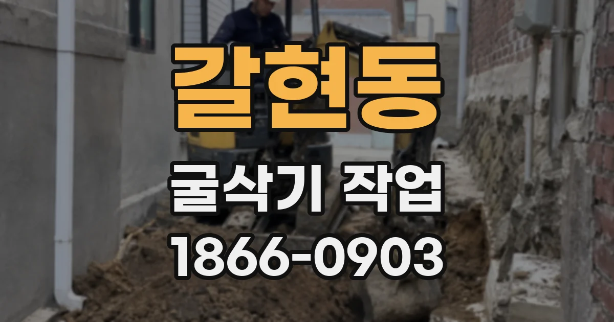 갈현동 굴삭기 작업
