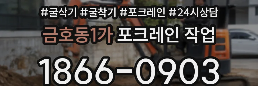 금호동1가 포크레인 작업
