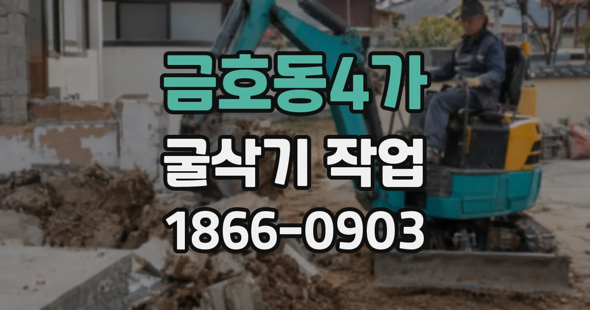 금호동4가 굴삭기 작업