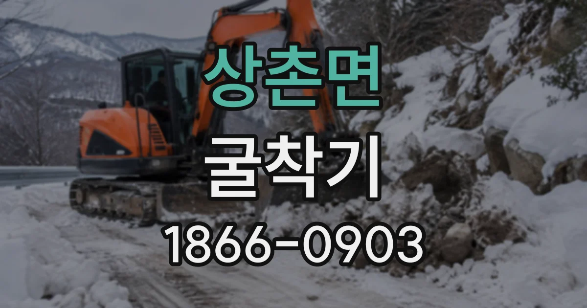상촌면 굴착기