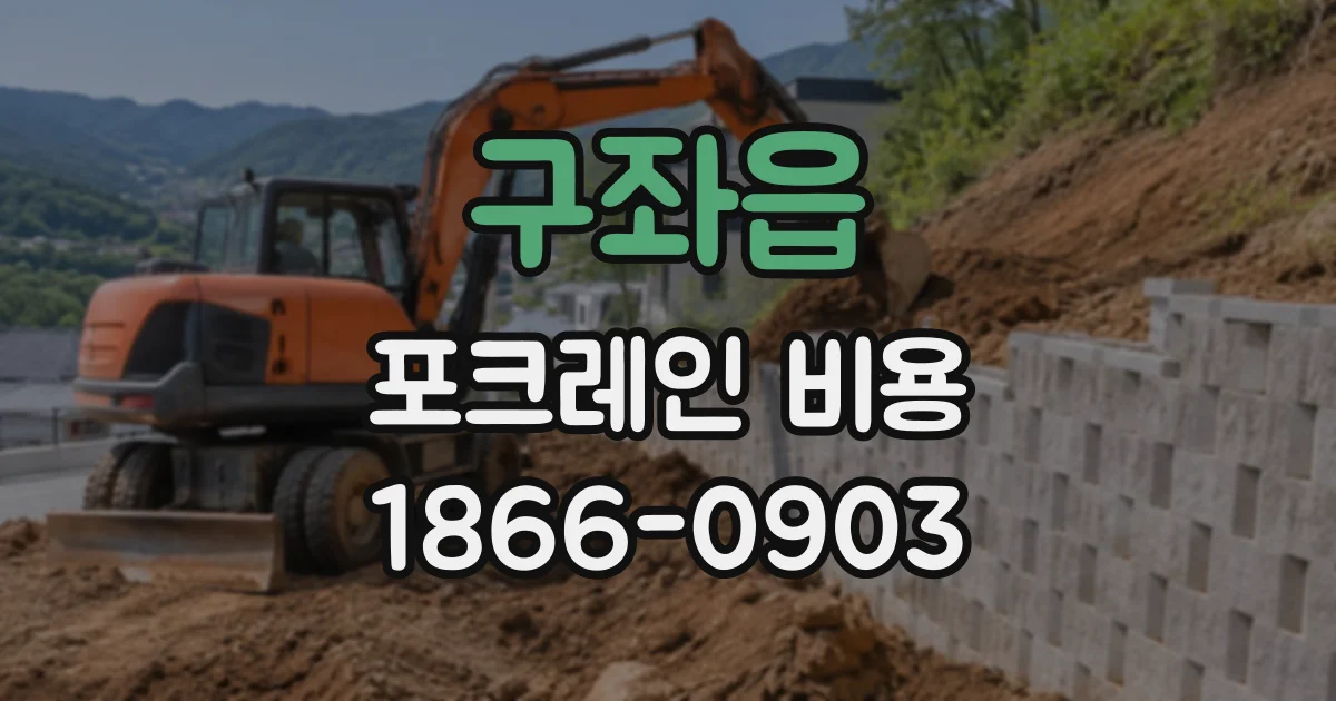 구좌읍 포크레인비용