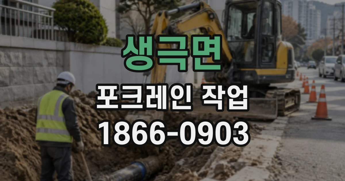 생극면 포크레인작업