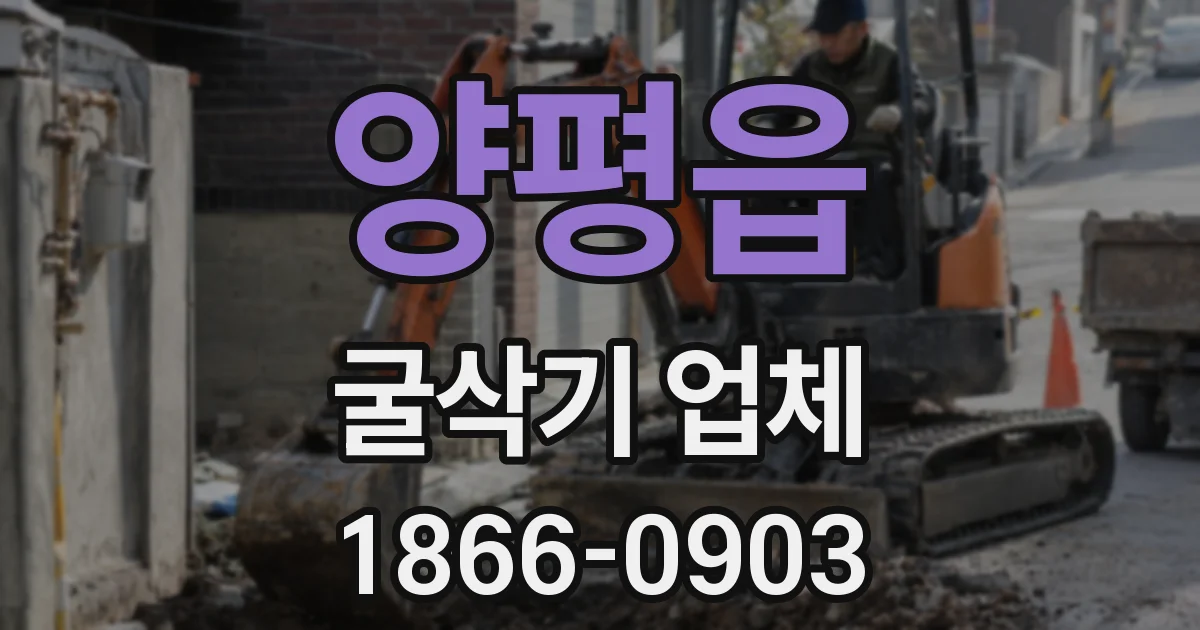 양평읍 굴삭기 업체