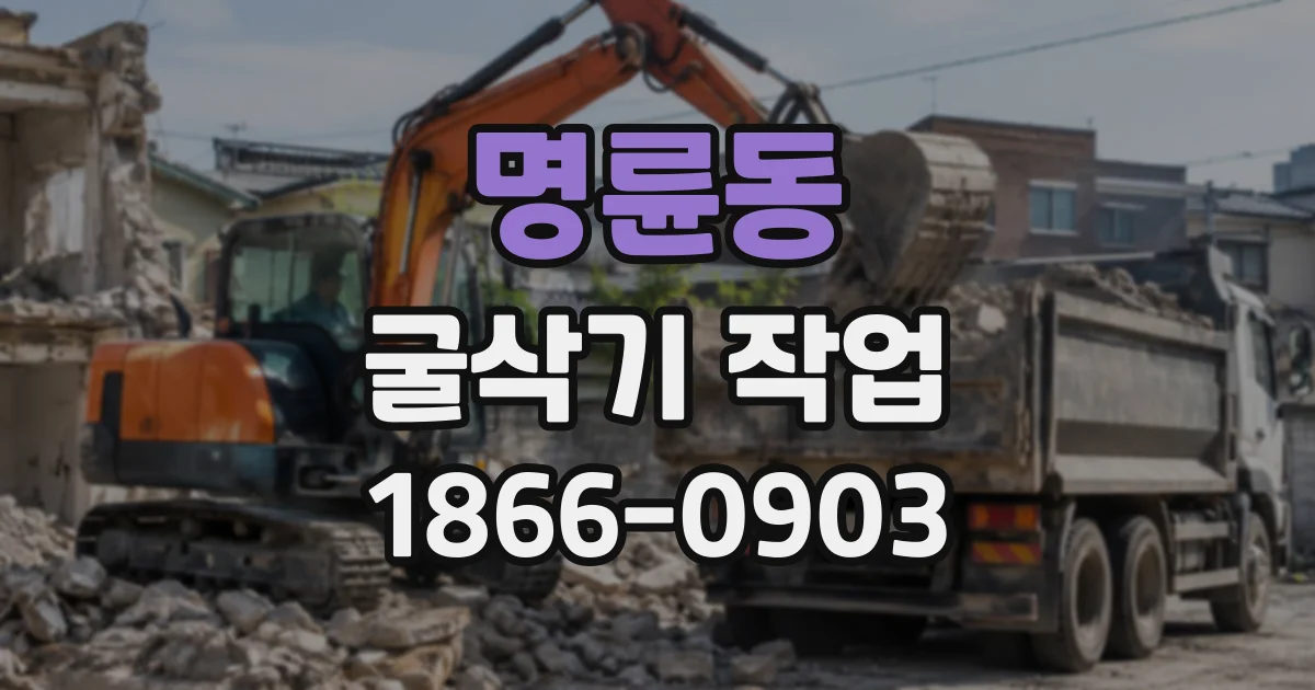 명륜동 굴삭기작업