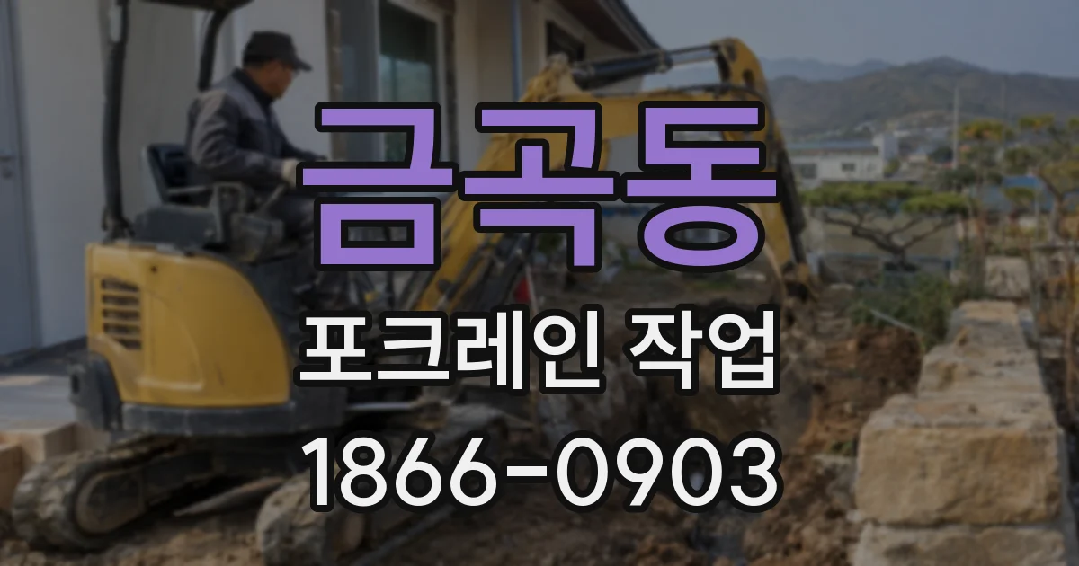 금곡동 포크레인 작업