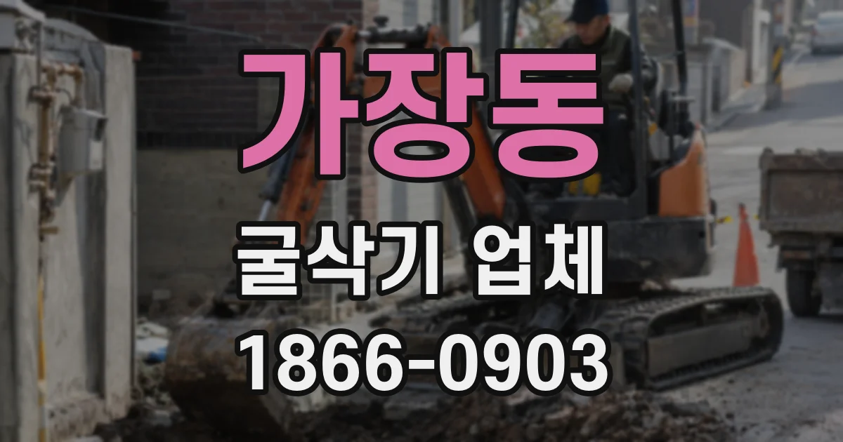 가장동 굴삭기 업체