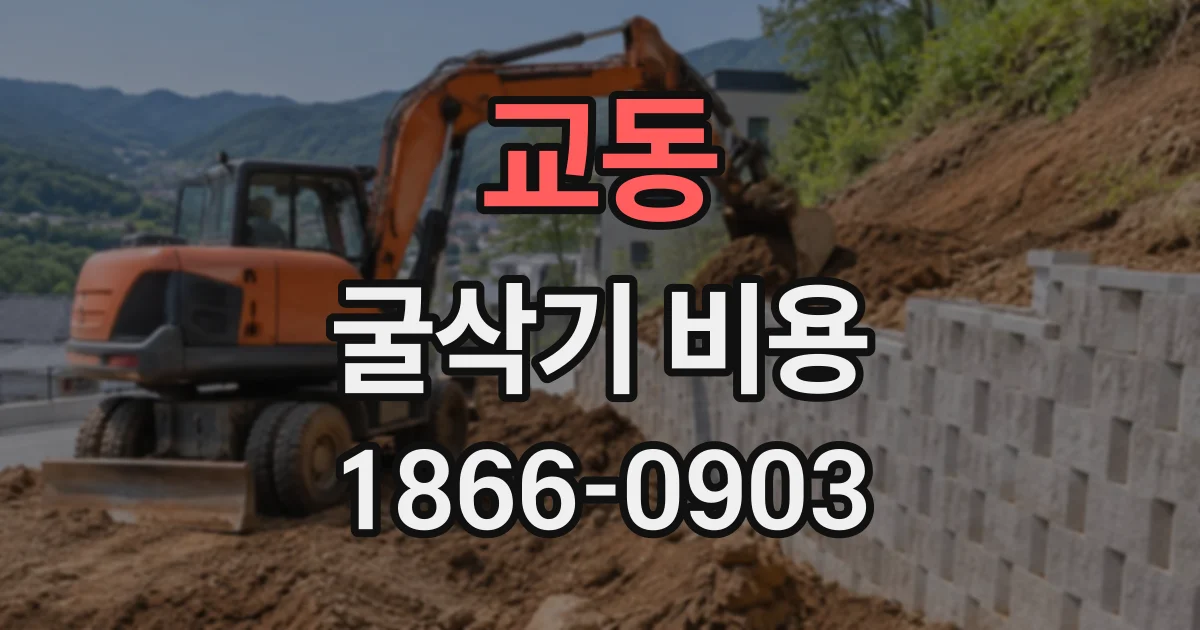 교동 굴삭기비용