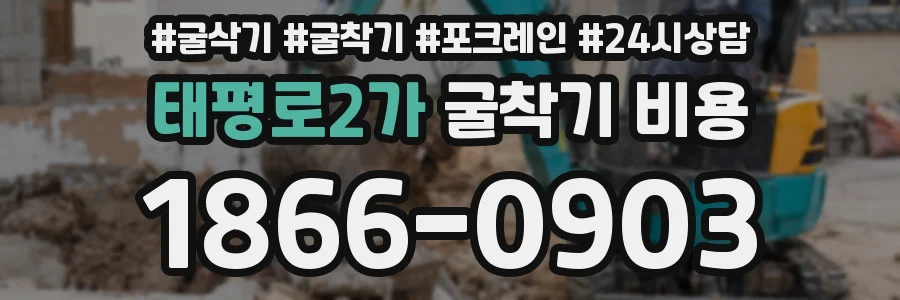 태평로2가 굴착기 비용