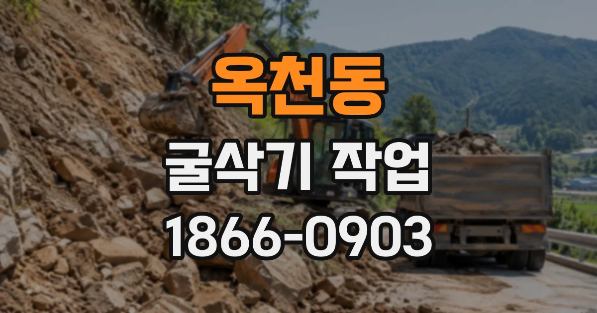 옥천동 굴삭기작업