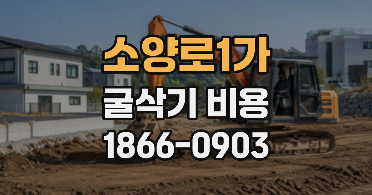 소양로1가 굴삭기비용