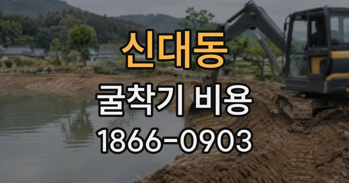 신대동 굴착기비용