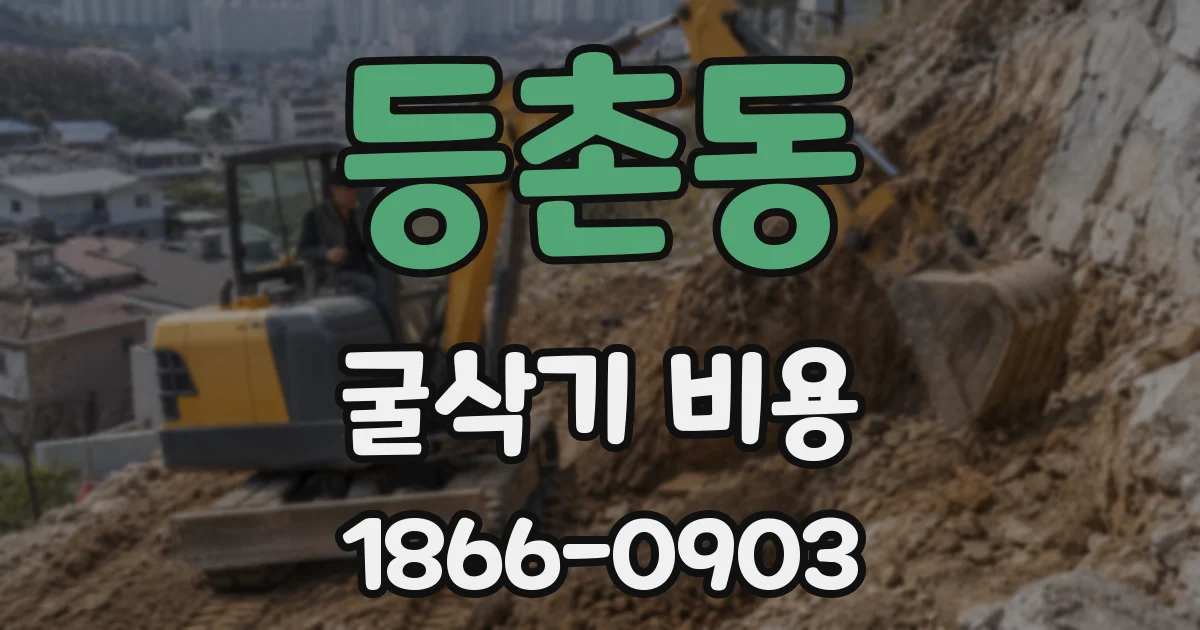 등촌동 굴삭기 비용