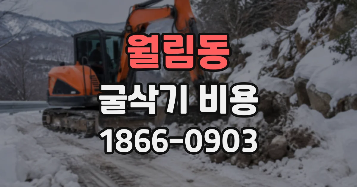 월림동 굴삭기비용