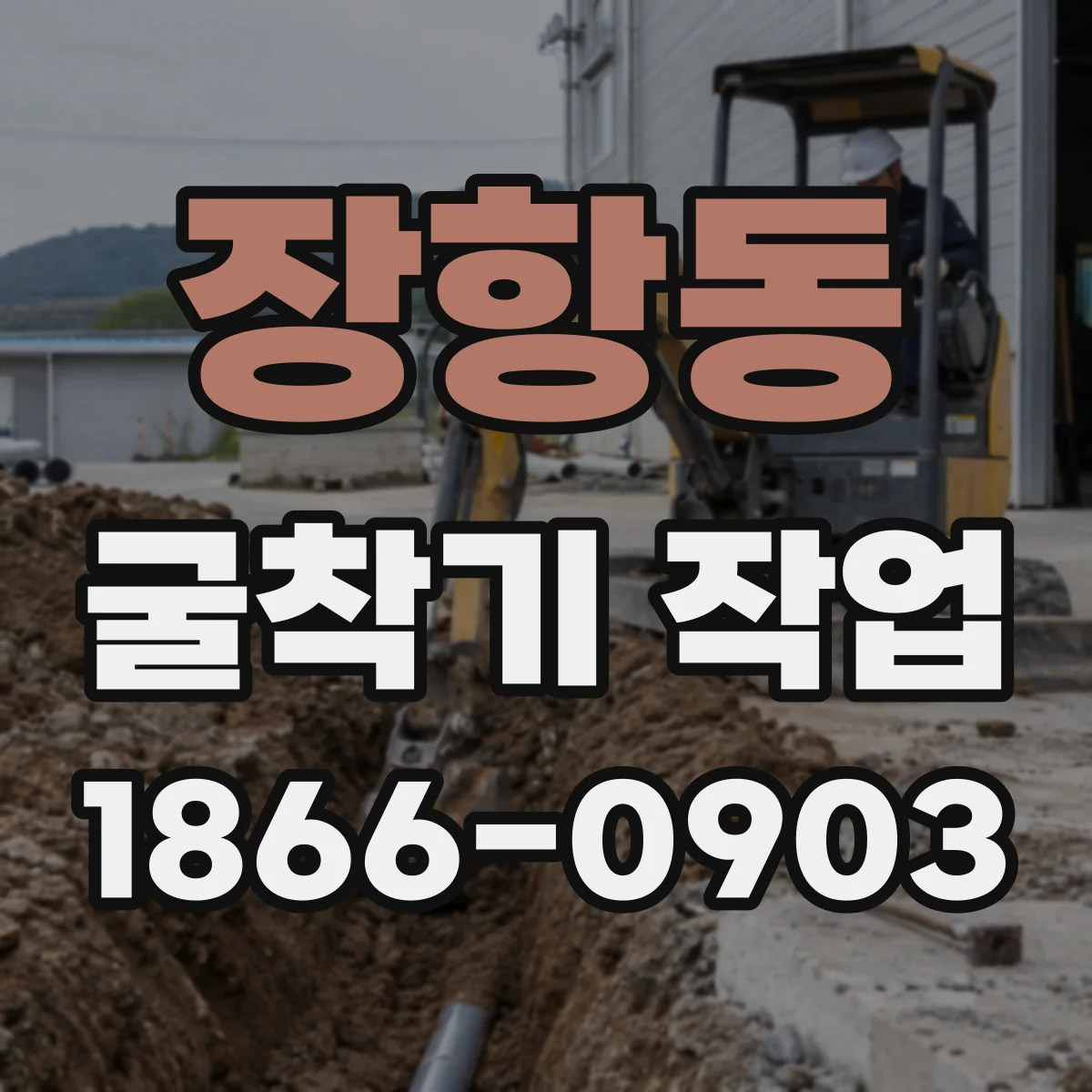 장항동 굴착기 작업