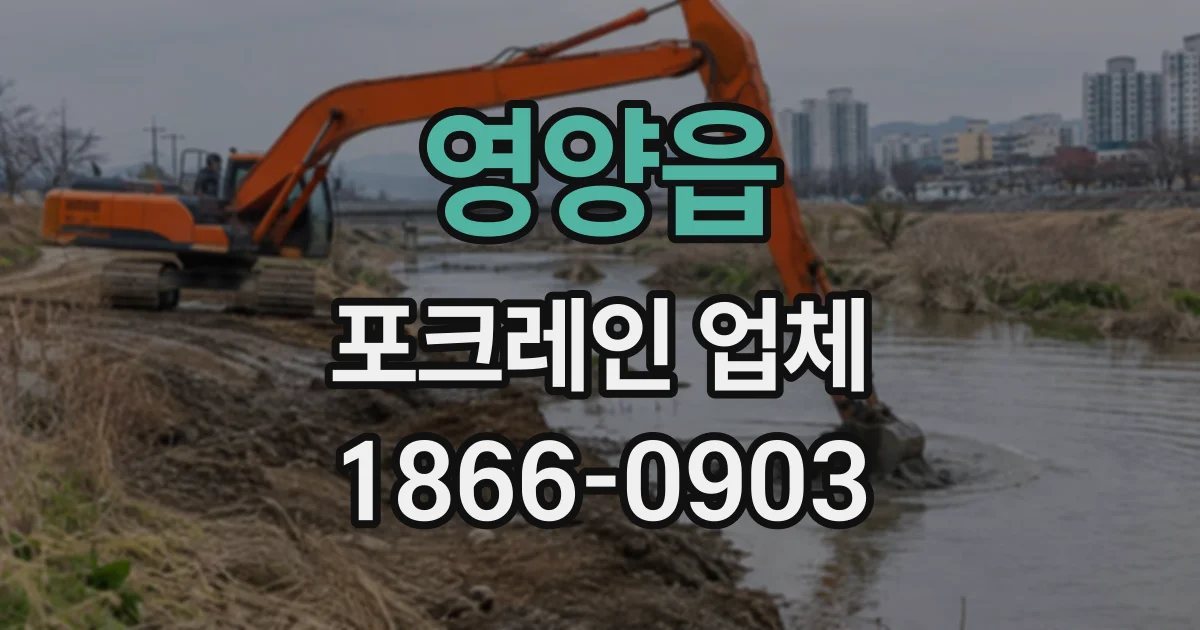 영양읍 포크레인업체