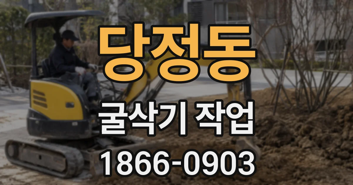 당정동 굴삭기 작업
