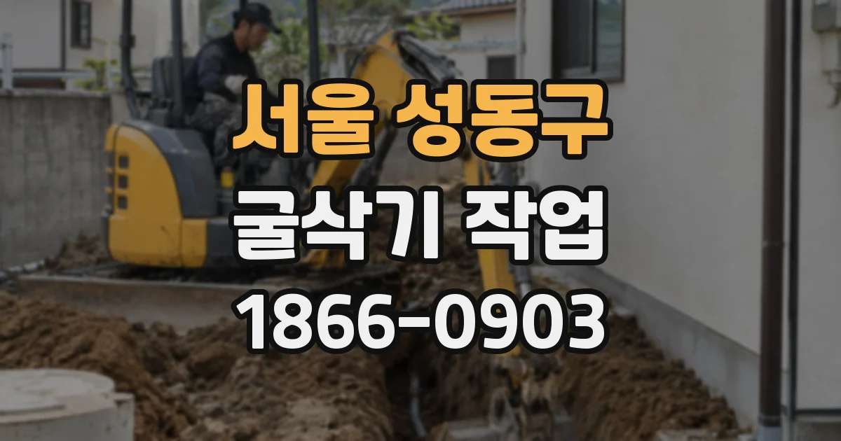 서울 성동구 굴삭기 작업