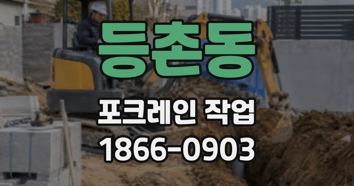 등촌동 포크레인 작업