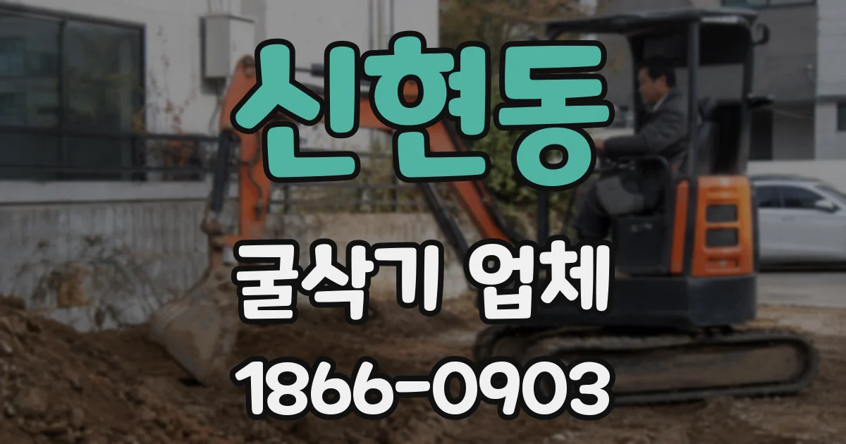 신현동 굴삭기 업체