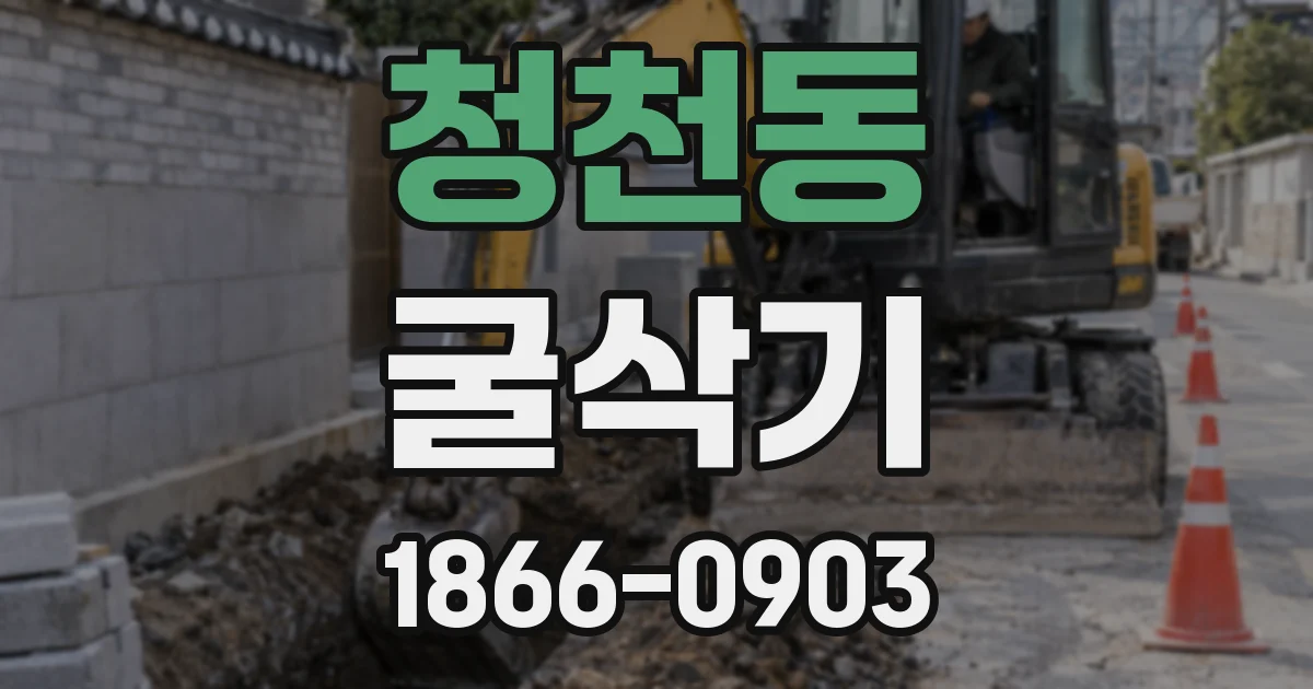 청천동 굴삭기