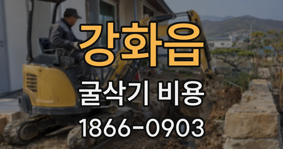 강화읍 굴삭기 비용