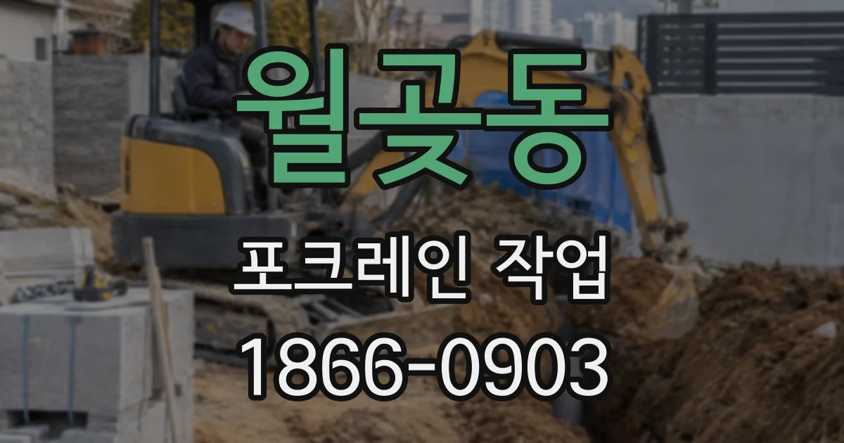 월곶동 포크레인 작업