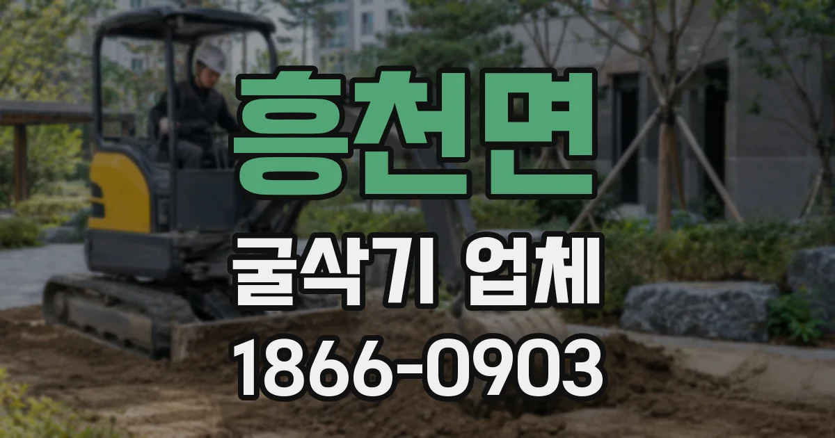 흥천면 굴삭기 업체