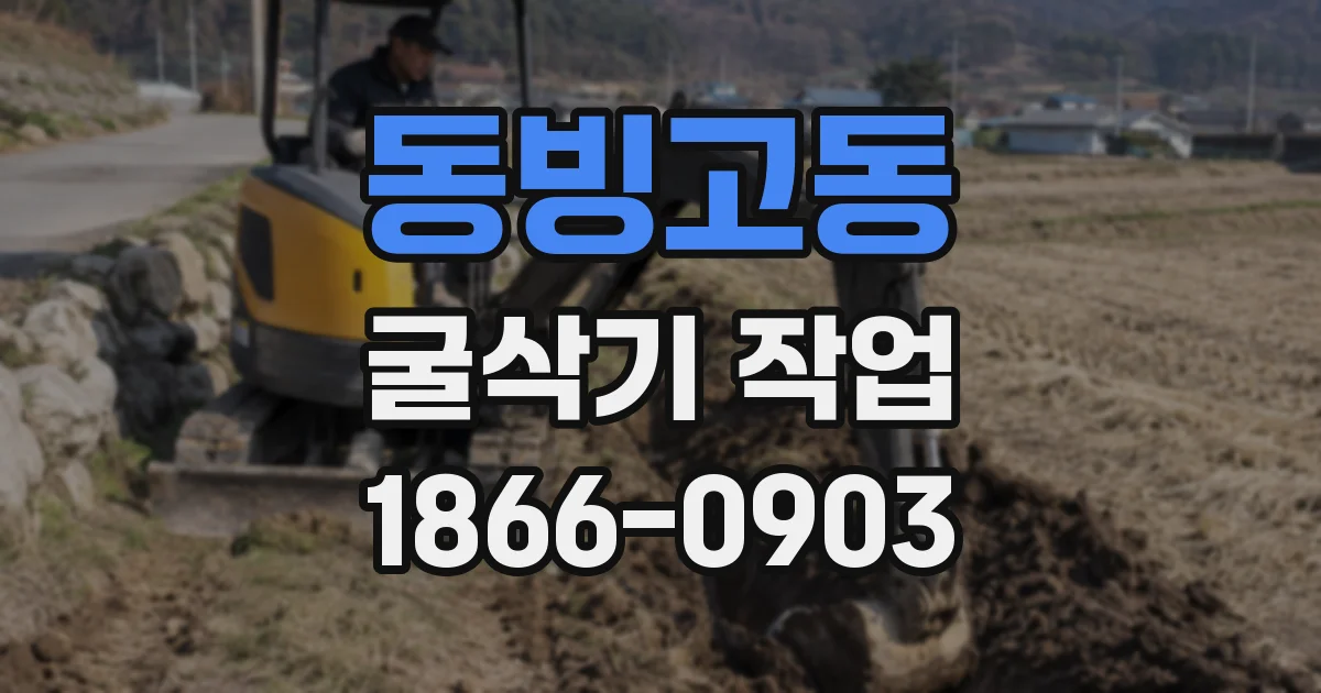 동빙고동 굴삭기 작업