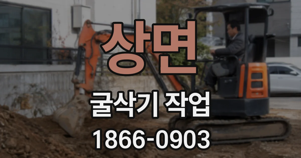 상면 굴삭기 작업